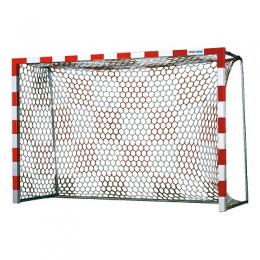 Handballtornetz 80/100 cm, Weiß-Rot