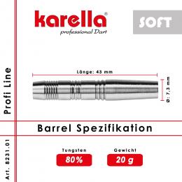 Karella Barrel 80% Tungsten PLS Soft 80-01 20g Angebot kostenlos vergleichen bei topsport24.com.