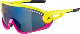 Alpina 5W1NG CM+ Sportbrille (341 pineapple/magenta, Ceramic Mirror, Scheibe: blue mirror (S3))