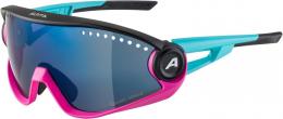 Alpina 5W1NG CM+ Sportbrille (381 blue/magenta/black, Ceramic Mirror, Scheibe: blue mirror (S3))