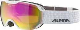 Alpina Pheos Small Quattroflex MM Skibrille (812 white gloss, Scheibe: QUATTROFLEX pink (S2))