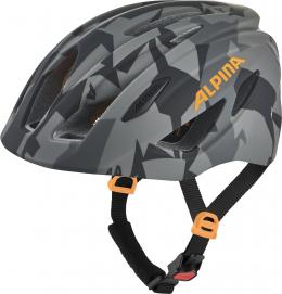 Alpina Pico Flash Kinder Fahrradhelm (50-55 cm, 73 black/camo orange gloss)