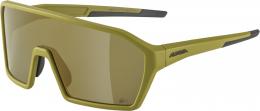 Alpina RAM Q-Lite Sportbrille (072 olive matt, Scheibe: Q-Lite gold mirror (S3))