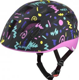 Alpina Ximo Flash Kinderfahrradhelm (47-51 cm, 88 black/confetti matt)