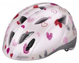 Alpina Ximo Kinderfahrradhelm (45-49 cm, 11 white hearts)