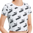 Amplified Allover-Print Fitted Crop Tee Women