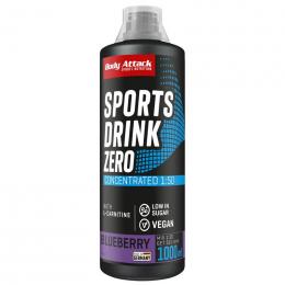 Body Attack Sports Drink Zero 1000ml Blaubeere