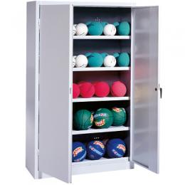 C+P Ballschrank mit Vollblech-Flügeltüren (Typ 3), HxBxT 195x150x50 cm, Clowngrün (RAL 110 80 60), Gleichschließung