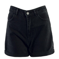 Damen Shorts - Vega HW Mom Denim - Black