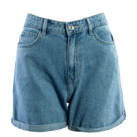 Damen Shorts - Vega HW Mom Denim - Light Blue