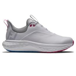 FootJoy QUANTUM spikeless Golf-Schuh Damen Wide | white-blue, pink EU 39