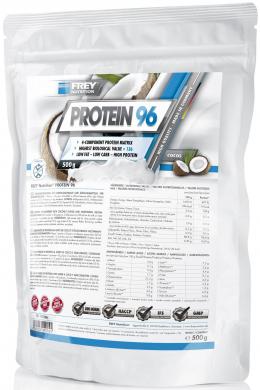 FREY NUTRITION Protein 96 - 500g - Cocos - MHD 31.10.2024 Angebot kostenlos vergleichen bei topsport24.com.