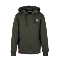 Herren Hoody - Basic Hoody Small Logo - Dark Olive