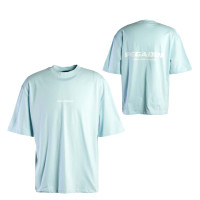 Herren T-Shirt - Colne Logo Oversized - Wash Baby Blue