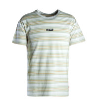 Herren T-Shirt - Relaxed Baby Tab Niel Stripe - Brigh Wht
