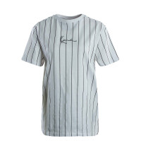 Herren T-Shirt - Small Signature Pinstripe - White / Black