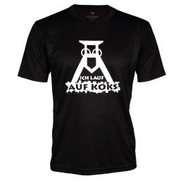 Ich lauf auf Koks Funktions T-Shirt schwarz für Männers