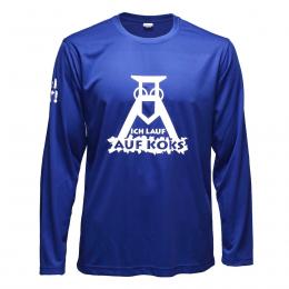 Ich lauf auf Koks Longsleeve für Männers |AKLSMRB| ROYAL BLUE