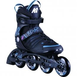 K2 Alexis 84 Speed Alu Inlineskate Damen (40.0 (US=9.0), black/steelblue)