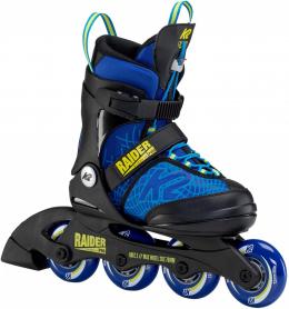 K2 Raider Pro Inlineskate Junior (32.0-37.0 (M), blue/yellow (72-er Räder))