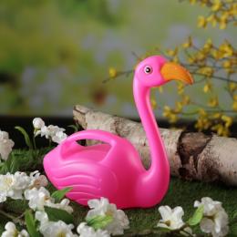 Kinder Mini Gießkanne Flamingo ROSA - Kunststoff - H: 21cm - 0,6 Li...