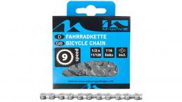 M-Wave Fahrradkette 9-fach GRAU