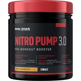 MHD 02/2025 Body Attack Nitro Pump 3.0 400g Pfirsich Passionsfrucht