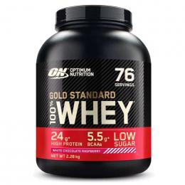 MHD 07/2024 Optimum Nutrition 100% Whey Gold Standard 2270g Wei?e Schokolade Himbeere