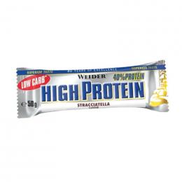 MHD 07/2024 Weider High Protein Bar 24x50g Stracciatella