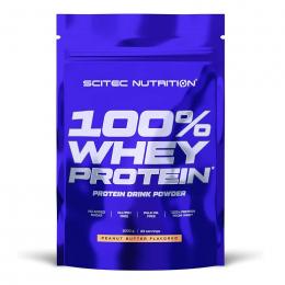MHD 08/2024 Scitec Nutrition 100% Whey Protein 1000g Erdnussbutter