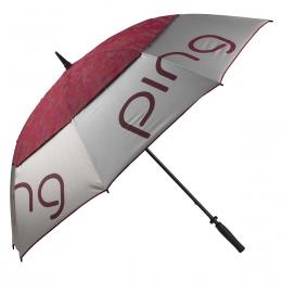 Ping Ladies Regenschirm silver-garnet, mr ping camo