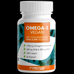 PROFUEL Omega 3 - 60 vegane Kapseln - Algenöl mit DHA und EPA