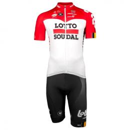 Set LOTTO SOUDAL Aero 2018 (Radtrikot + Radhose), für Herren, Fahrradbekleidung