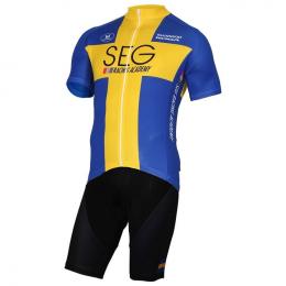 Set SEG RACING ACADEMY Schwedischer Meister 2017(Radtrikot + Radhose), für Herre