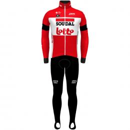 Set (Winterjacke + lange Radhose) LOTTO SOUDAL 2022 Set (2 Teile), für Herren