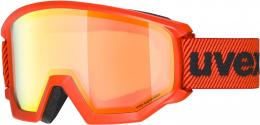 uvex Athletic FM Brillenträger Skibrille (3130 fierce red matt, mirror orange/orange (S2))