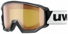 uvex Athletic LGL Brillenträger Skibrille (2030 black, lasergold lite/blue (S2))
