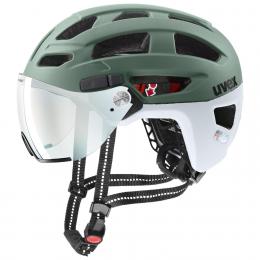 uvex Finale Visor Variomatic Radhelm (52-57 cm, 04 moss green/cloud matt)