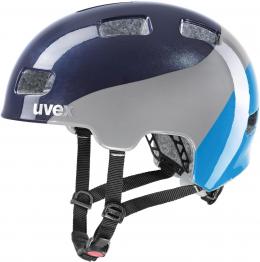 uvex HLMT 4 Kinder-Fahrradhelm (51-55 cm, 10 deep space/blue wave)