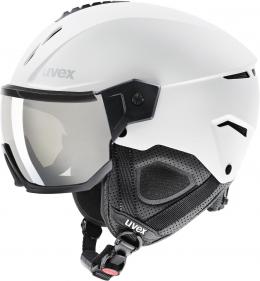 uvex Instinct Visor Skihelm (60-62 cm, 50 white/black matt)