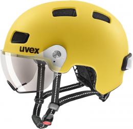 uvex Rush Visor Fahrradhelm (55-58 cm, 05 sunbee matt)