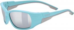 uvex Sportstyle 514 Kinder Sonnenbrille (4516 lightblue matt, mirror silver (S3))