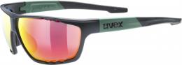 uvex Sportstyle 706 Sportbrille (2716 black/moss matt, mirror red (S3))